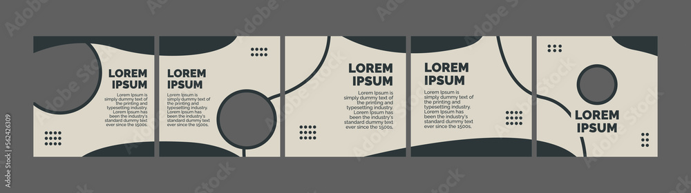 simple carousel layout template for social media posts Stock Vector ...