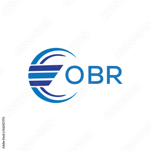 OBR letter logo. OBR blue image on white background. OBR vector logo design for entrepreneur and business. OBR best icon.
