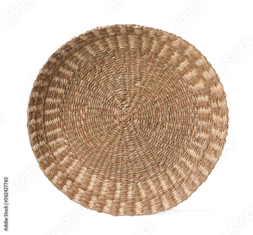 Wicker wall decor element isolated on white