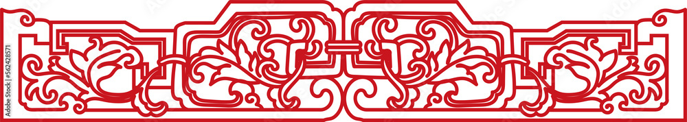 Ancient Chinese Retro Pattern spiral cross tracery border Ancient Chinese Retro Pattern spiral cross tracery border