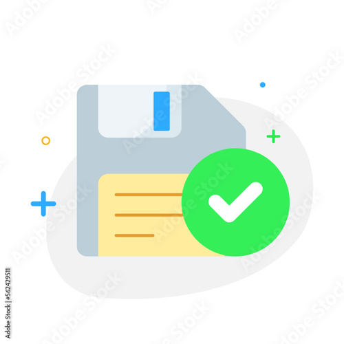 has been successfully saved data concept illustration flat design vector eps10. modern graphic element for landing page, empty state ui, infographic, icon