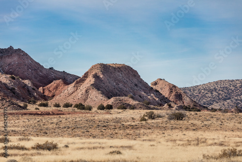 Rolling hills in open high desert in rural New Mexico