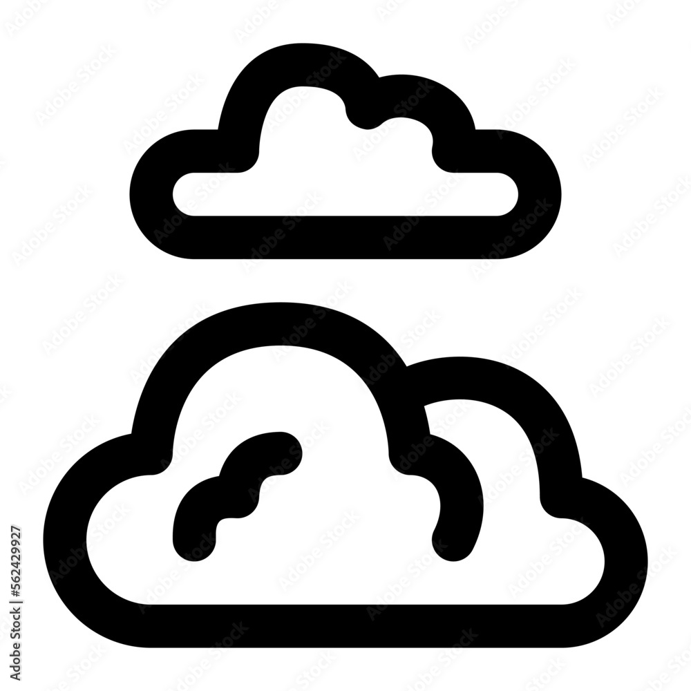 Cloudy Line icon vector design and illustration template Cloudy Line icon vector design and illustration template
