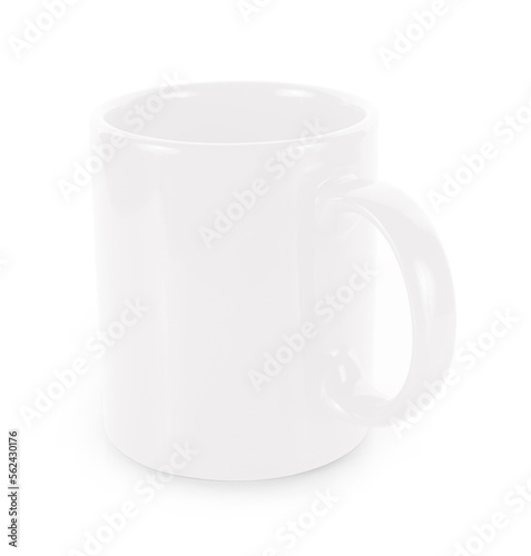 empty mug isolated on white background.