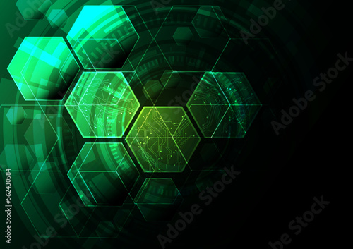 hexagon abstract background digital future network design technology