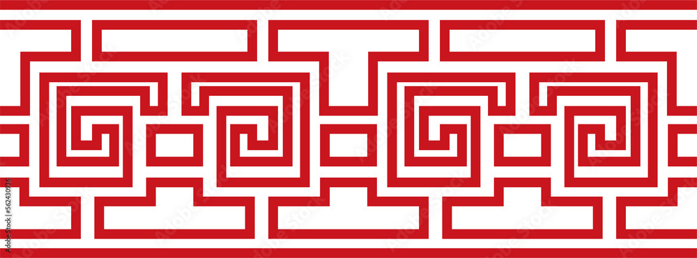 Ancient Chinese Retro Pattern geometry spiral tracery frame line border Ancient Chinese Retro Pattern geometry spiral tracery frame line border