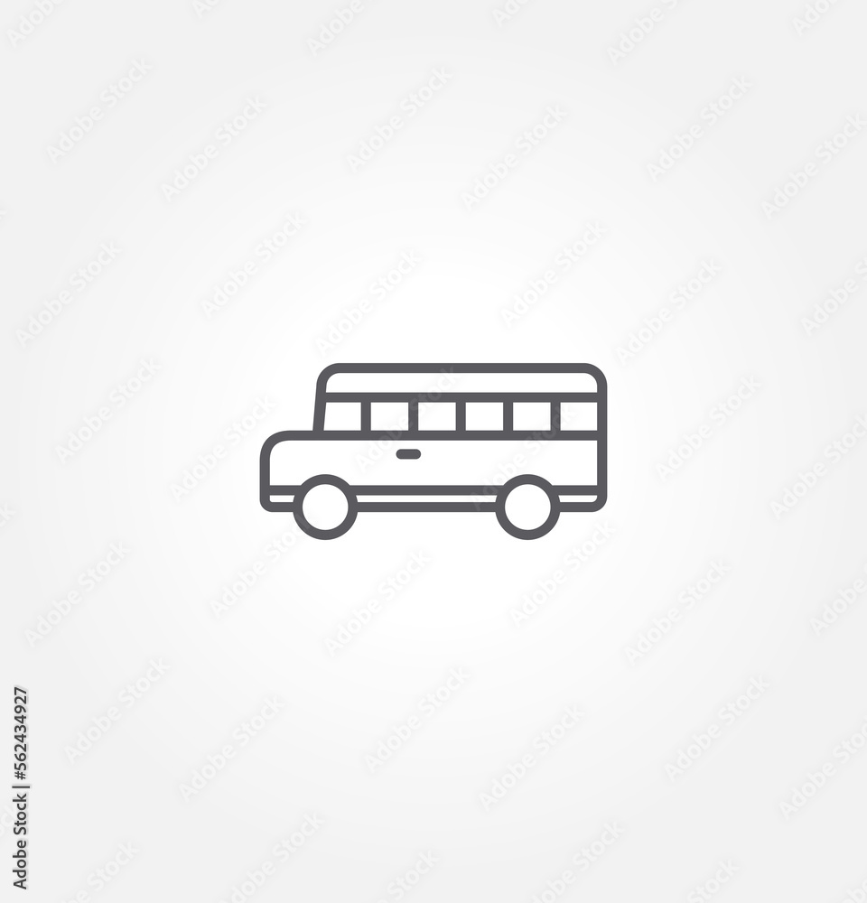 school bus icon vector illustration logo template for many purpose. Isolated on white background.