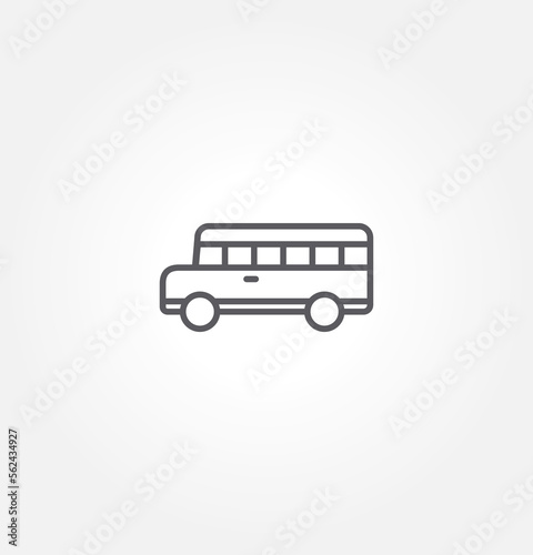 school bus icon vector illustration logo template for many purpose. Isolated on white background.