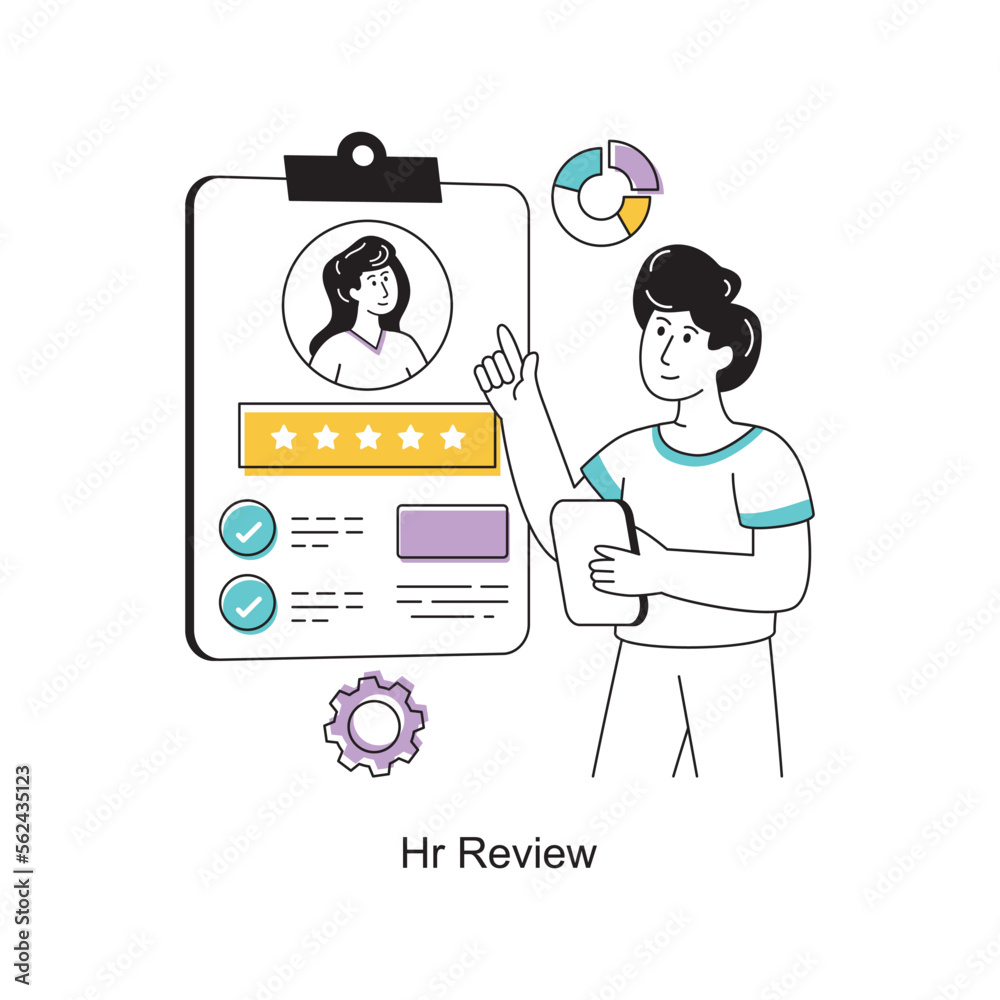 HR Review Flat Style Design Vector illustration. Stock illustration HR Review Flat Style Design Vector illustration. Stock illustration