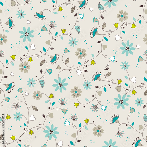 Seamless floral pattern - Liberty