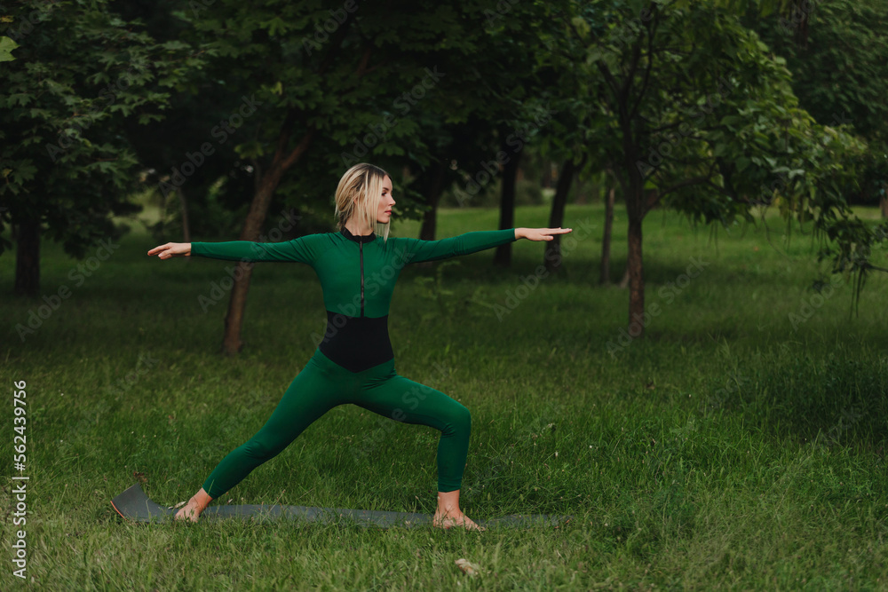 Yoga on the grass.