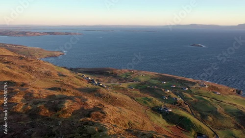 Aerial view at Muckross Head by Kilcar, the village where Sarah Jessica Parker and Matthew Broderick have their holiday home in county Donegal on the west coast of Ireland