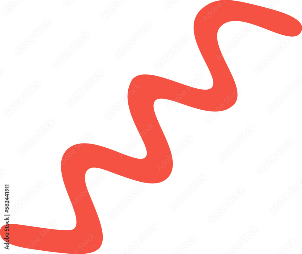 Fototapeta premium Hand drawn simple curly line flat icon