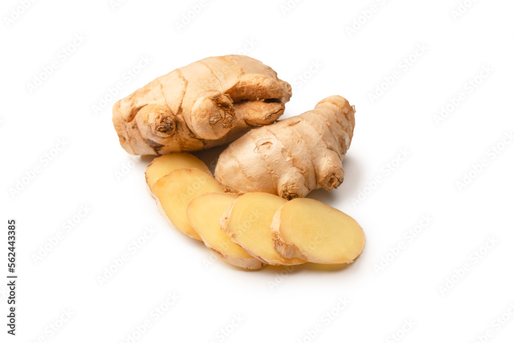 Ginger root isolated on white background. Ginger root isolated on white background.
