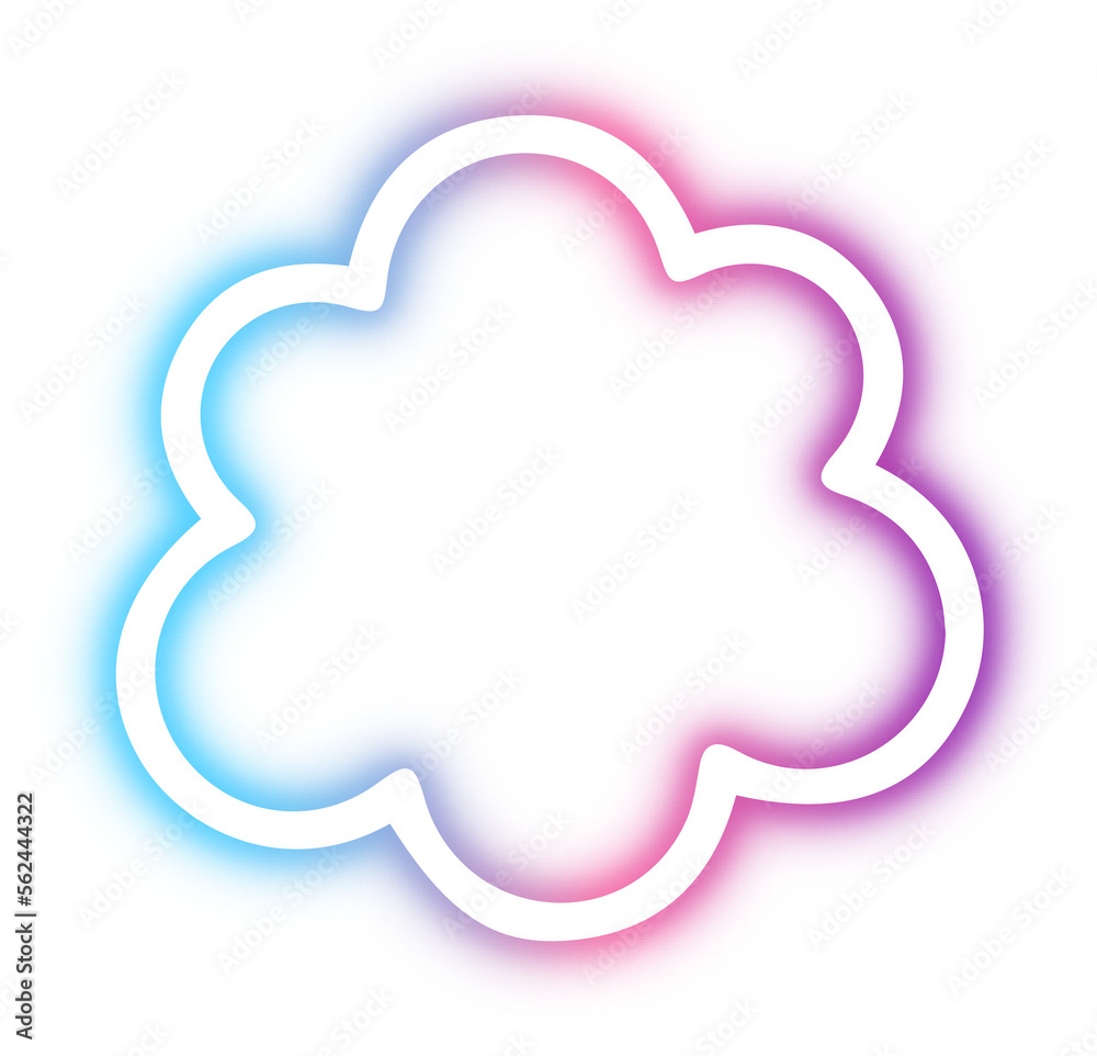 Collection of cloud neon