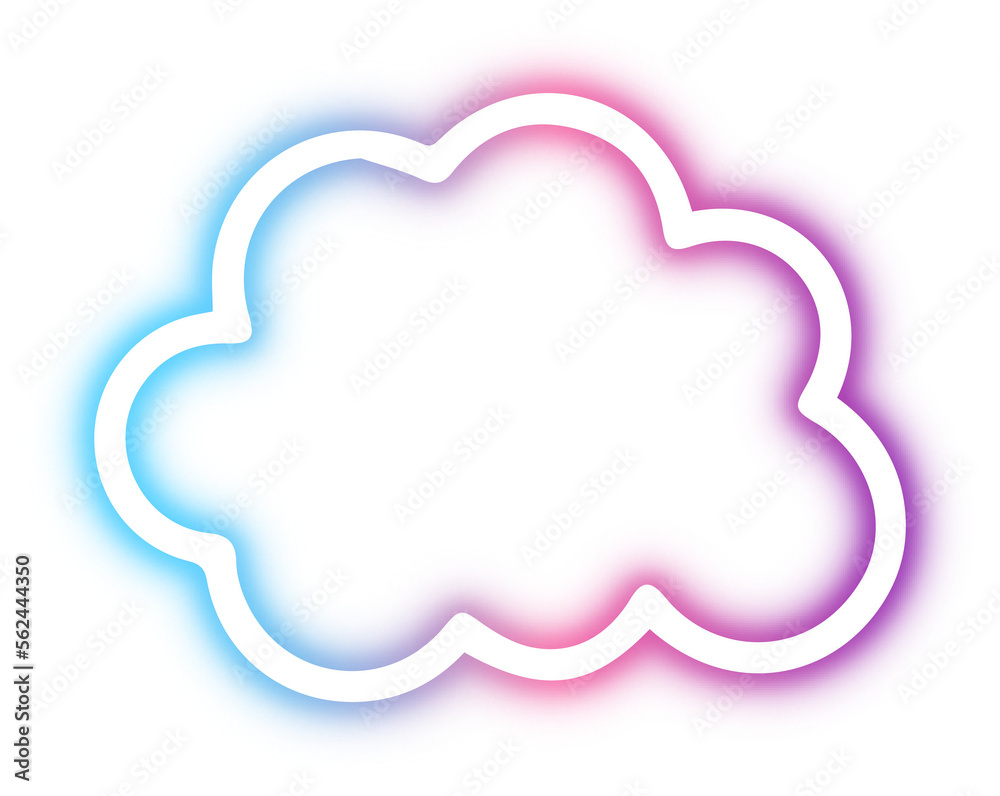 Collection of cloud neon