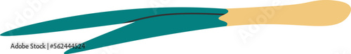 Fresh green onion flat icon