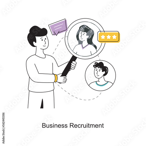 Business Recruitment Flat Style Design Vector illustration. Stock illustration