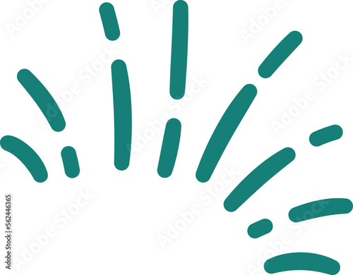 Hand drawn simple dotted lines flat icon