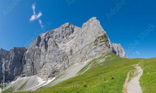 The north walls of Karwendel mountains - Dreizinken spitze. photo