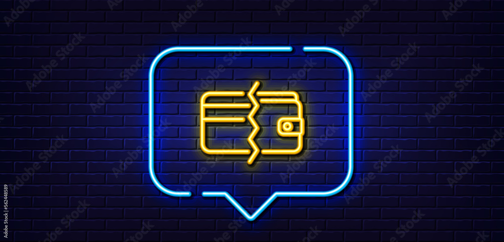Neon light speech bubble. Credit card or cash line icon. Payment methods sign. Neon light background. Payment methods glow line. Brick wall banner. Vector Neon light speech bubble. Credit card or cash line icon. Payment methods sign. Neon light background. Payment methods glow line. Brick wall banner. Vector