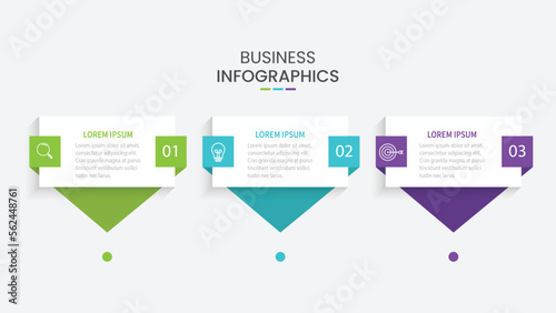 Vector infographic design template with 3 options or steps
