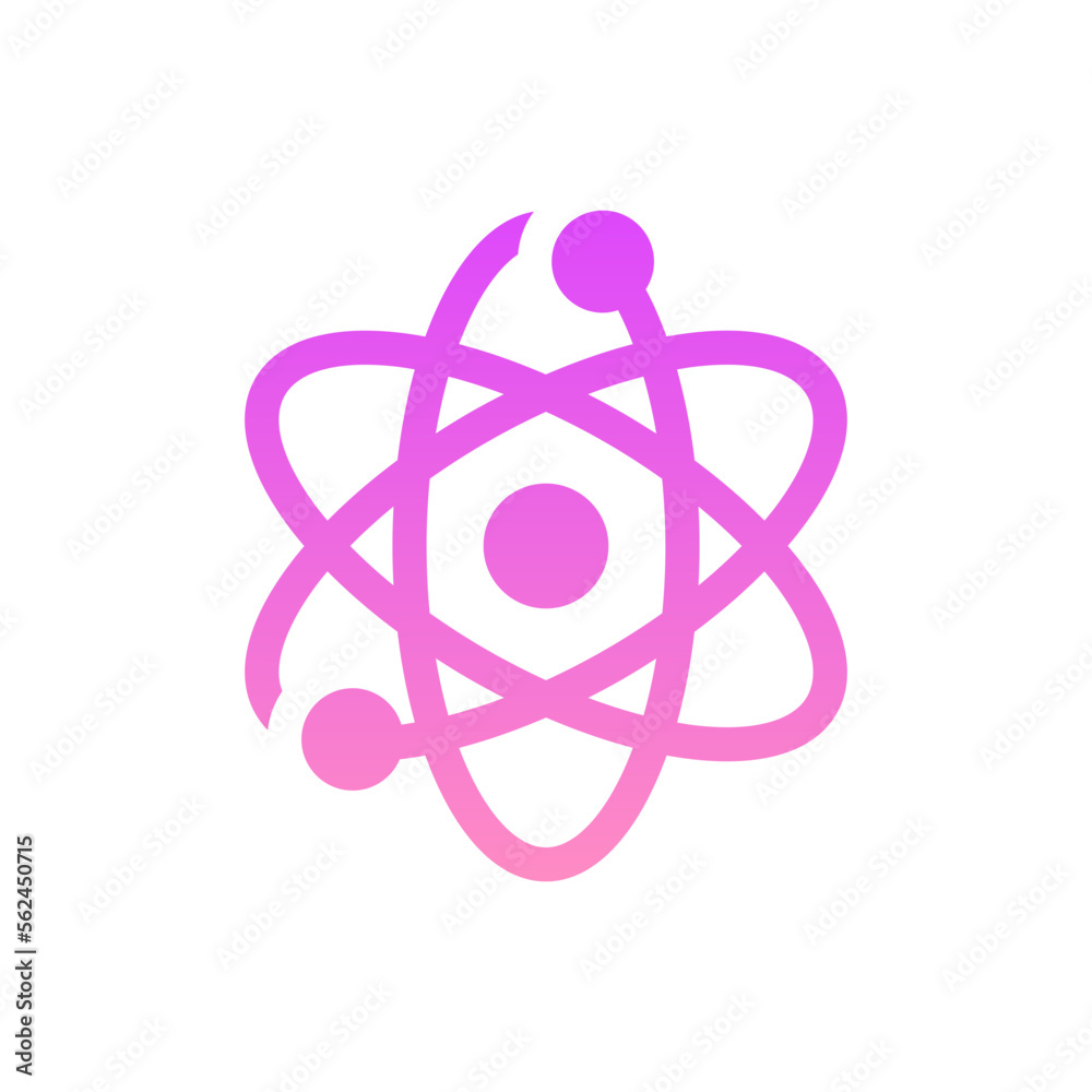atom flat gradient icon