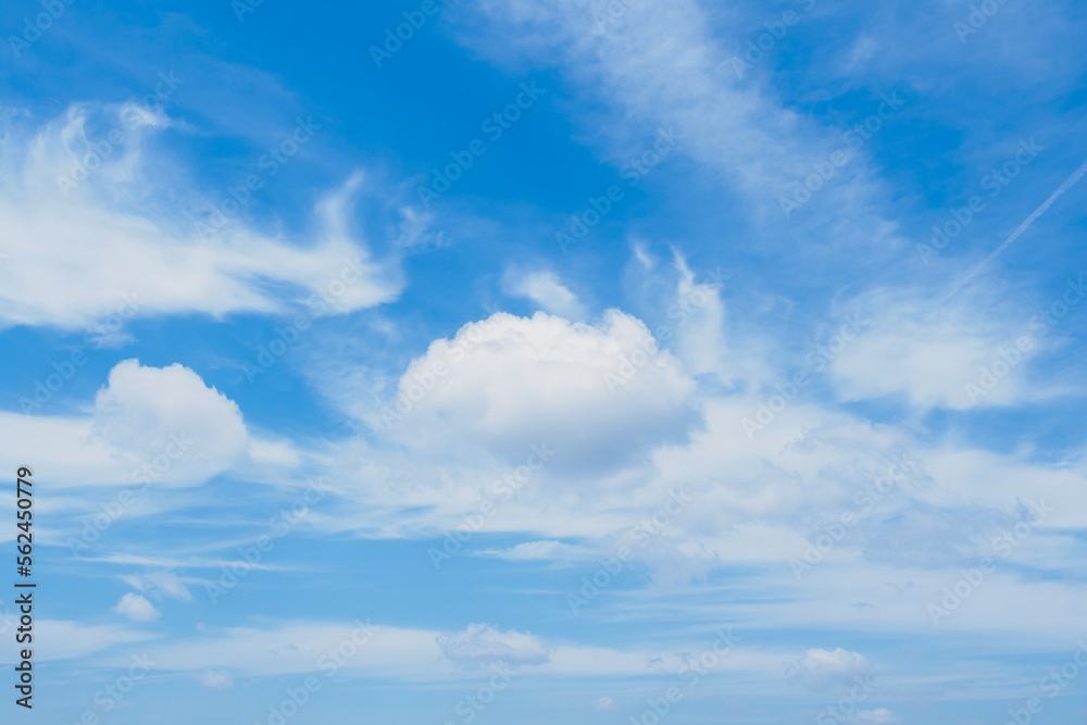 White fluffy clouds on beautiful clearly deep blue sky in a sunny day White fluffy clouds on beautiful clearly deep blue sky in a sunny day