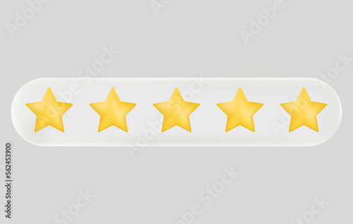Bubble rating 3d five stars for service ratings for satisfaction