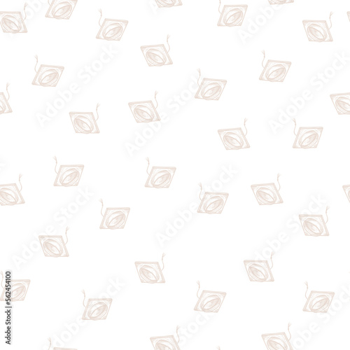 Graduate hat engraved seamless pattern. Vintage element education in hand drawn style. Sketch texture for fabric, wallpaper, textile, print, title, wrapping paper. Vector illustration.