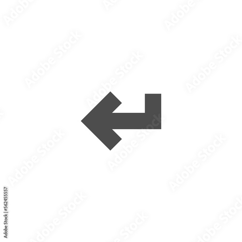 Free Download black left squared arrow icon. Enter button isolated on white. Continue icon. Back sign. West arrow. - GFXLoad