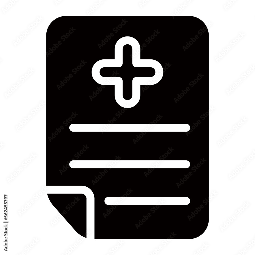 prescription glyph icon