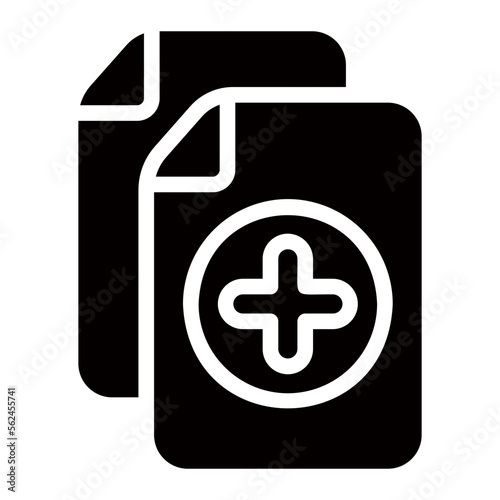 medical history glyph icon