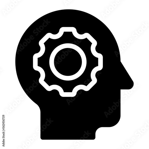 thinking glyph icon