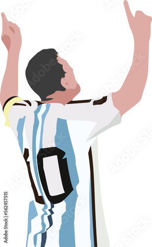 footballer with the Argentina shirt- photo