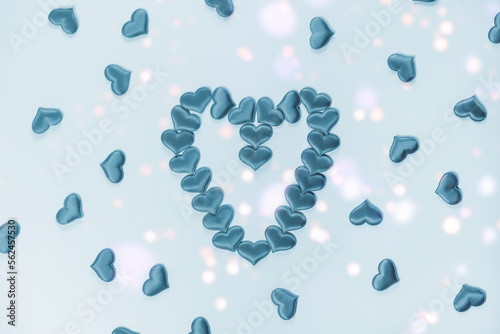 Foto Heart of beautiful hearts for Valentines Day