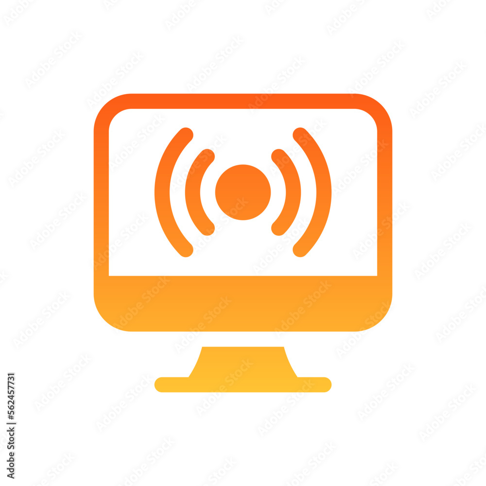 live flat gradient icon live flat gradient icon