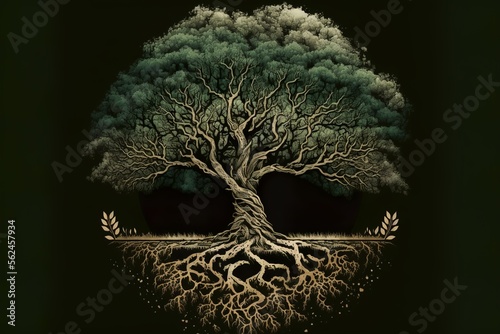 huge tree and its roots