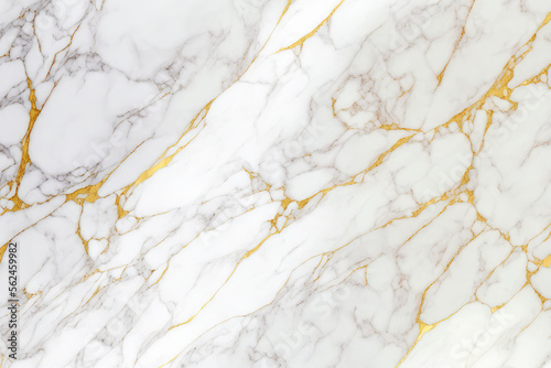 Gold and white marble texture, golden and bright stone surface, generative ai