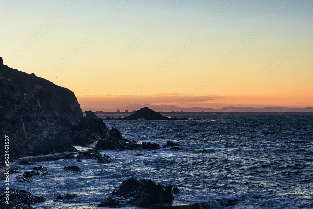 Coucher de Soleil sur la mer a Collioure Coucher de Soleil sur la mer a Collioure