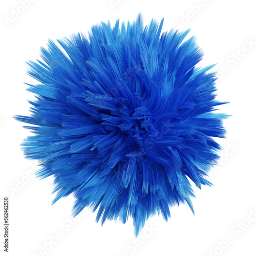 3d rendering of fluffy ball isolated on transparent background
