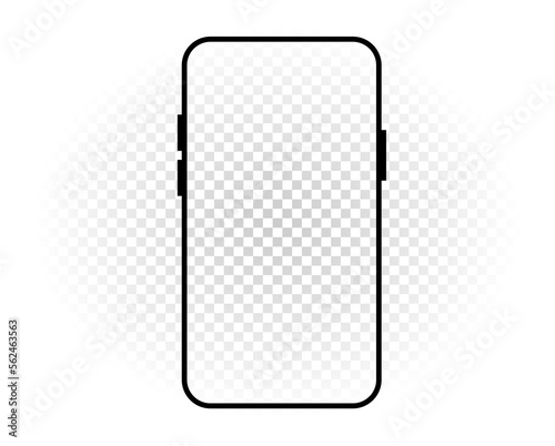 black smartphone template