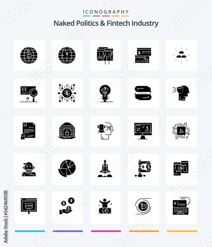 Creative Naked Politics And Fintech Industry 25 Glyph Solid Black icon pack  Such As gold. bars. internet. direct. credit