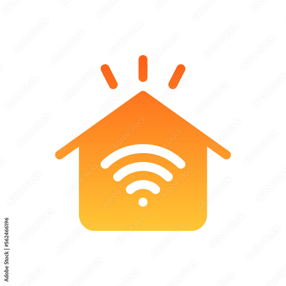 smart home flat gradient icon smart home flat gradient icon