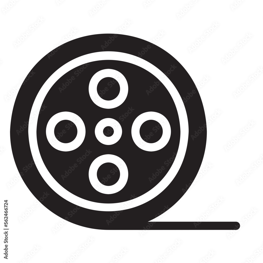 film reel glyph icon film reel glyph icon