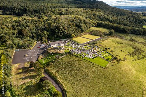 Aerial view of St. Aidans at Magilligan in Northern Ireland, UK photo