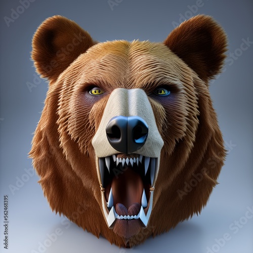 monster bear painting, bear...