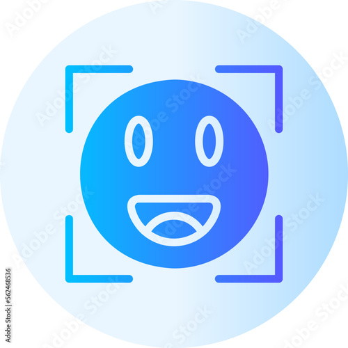 face detection gradient icon