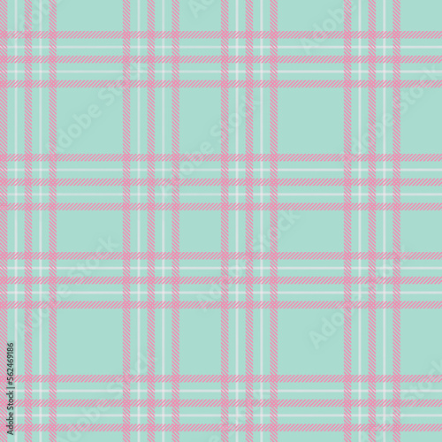 Seamless tartan plaid pattern in blue and pink tone.