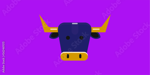 Cow Head Flat Design Graphic Design Illustration.ai